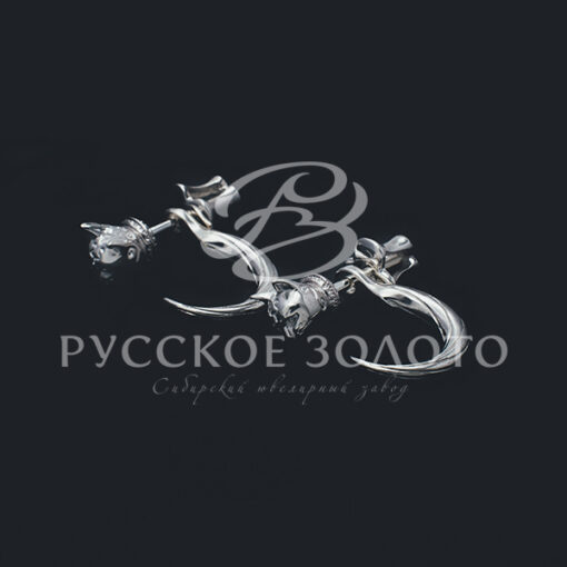 Серьги из белого золота